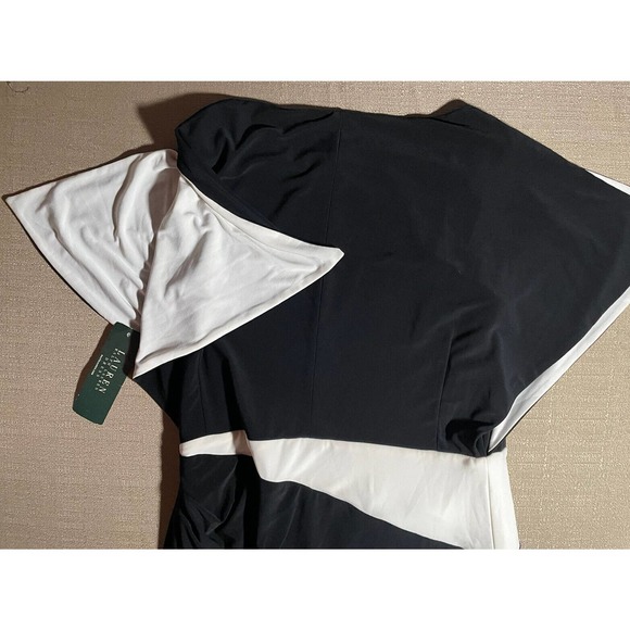 LRL Ralph Lauren VINTAGE NEW WITH TAG Women’s 12 Black Dress White Orig $139 - Picture 9 of 9